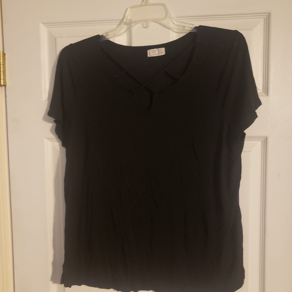 Maurices Plus Size 0 Black Shirt